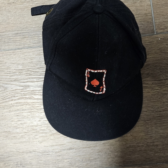 unsure Other - Black Cap with Embroidered Ace Card